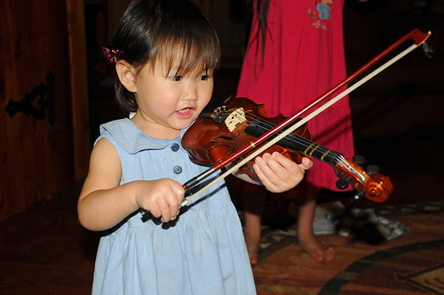 2 year old violin player by you.