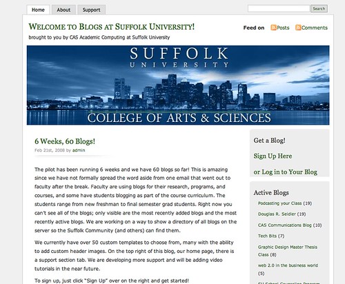 Image of Blogs at Suffulk University