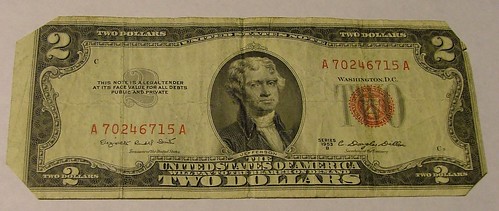 1953B 2 Dollar Bill by Jake Wasdin, on Flickr