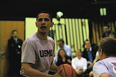 a moment of basketball during the campaign (by: Barack Obama, creative commons license)