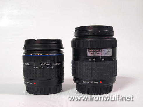 Zuiko Kit Lens 14-42mm and 14-45mm Comparison