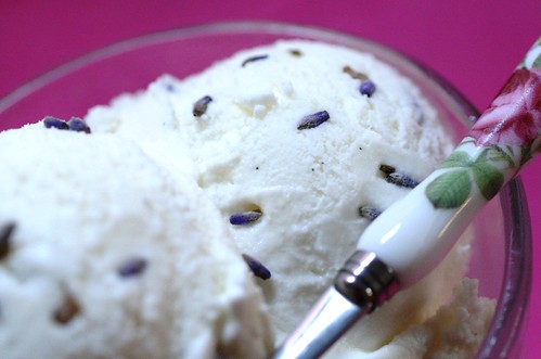 scoops of lavender ice cream