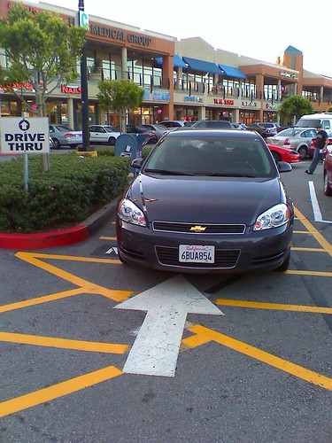Parking Idiot - USPS Mailbox Drive Thru Lakeshore Plaza CA 6BUA854 (Chevy) by AgentAkit.