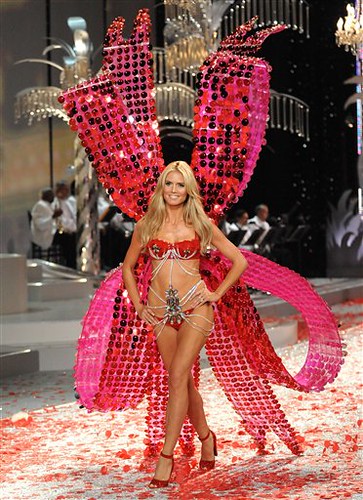 Model Heidi Klum walks the runway during Victoria's Secret Fashion Show