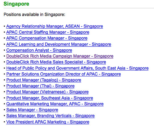 google jobs in Singapore by you.
