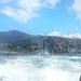 Spray - Hobart wharf and Mt Wellington osbcured