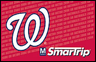 WMATA SmarTrip card featuring the Washington Nationals