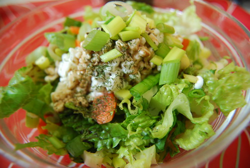 Salad with cottage cheese