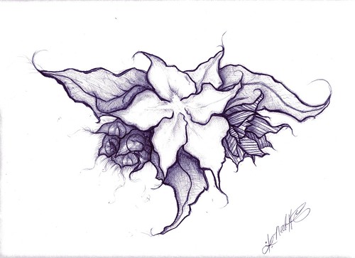 flower side piece tattoo
