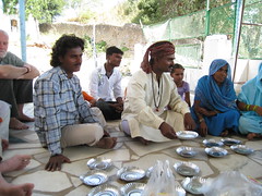 Qawwali singers at lunch - Udaipur