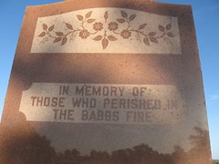 Memorial to Babbs Switch Fire Victims - Hobart, OK