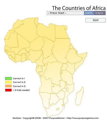 Try their quiz about the Countries of Africa, (or the EUROPE QUIZ?!)
