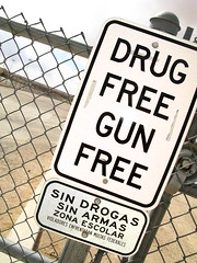 Sign outside school near La Mesilla, New Mexico, USA