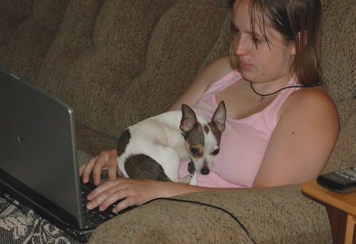 Jen n Squirt with laptop