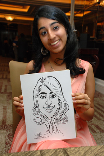 caricature live sketching for wedding dinner 120708  - 37