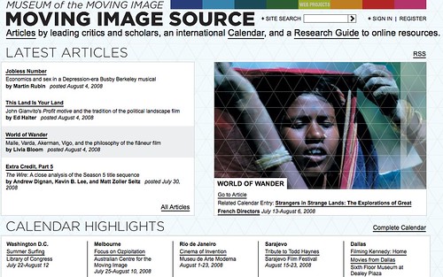 Image of the Moving Image Source web publication via the AMMI