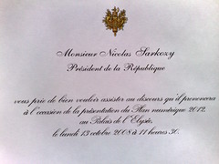 Invitation - Discours de Nicolas Sarkozy, plan numérique 2012