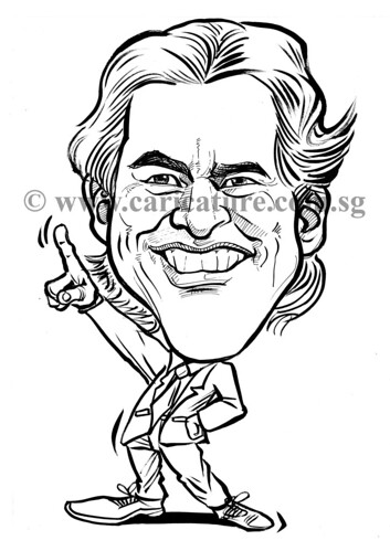 Celebrity caricatures - Jim Carrey ink watermark
