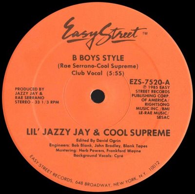 Lil' Jazzy jay & Cool Supreme - B Boys Style