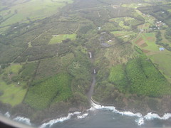 Big Island waterfalls from the plane