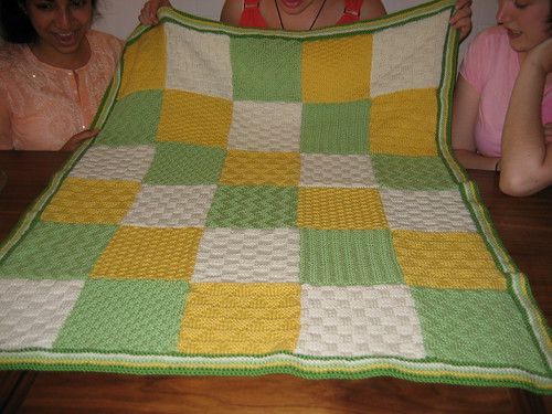 Group blanket for Kristen's baby