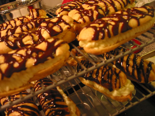 05 - Finished Eclairs with Kiwi Pastry Cream