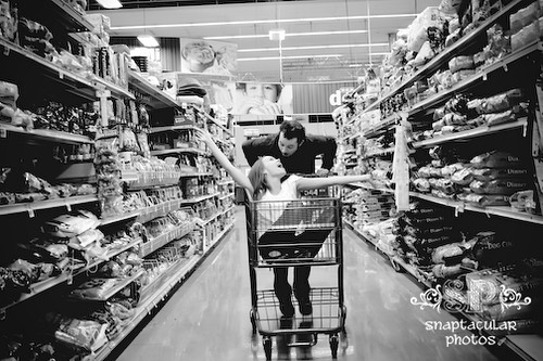 amy and todd's grocery store engagement session college station, tx