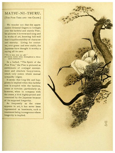 004-El pino y la grulla-Mythological Japan  the symbolisms of mythology in relation to Japanese art (1902)- Francis Alexander Otto