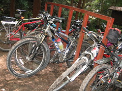 Bike rack on the trail