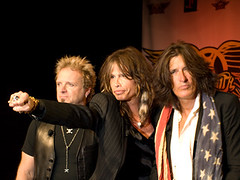 Aerosmith at their Guitar Hero Press Release