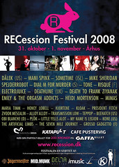 Deathline DE/DK mini tour: RECession festival, Ã…rhus, Denmark 1/11/08