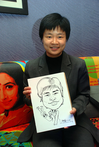 Caricature live sketching for Dow Jones 14