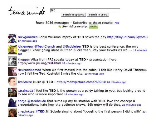 Twitter Loves TED2008