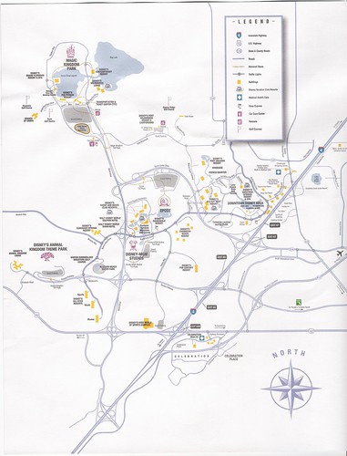 Map of the Magic Kingdom, Walt Disney World, Florida, March 2010