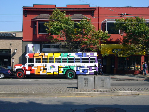 rainbow bus