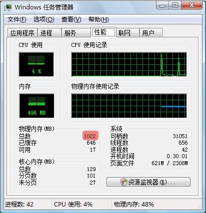 Memory information in Windows Vista 2/2