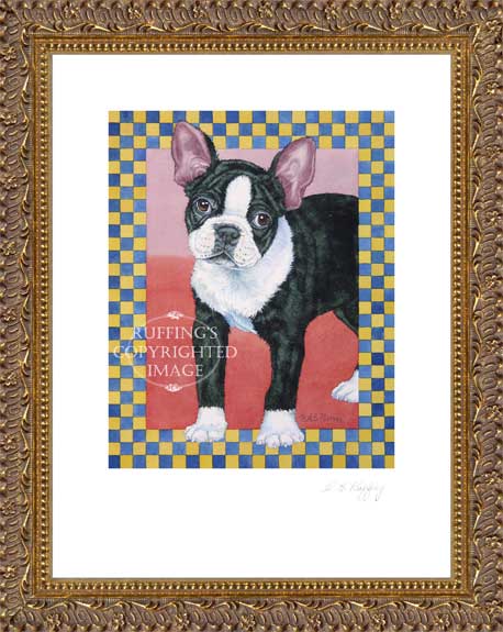 "Stepping Out" AER86MP by A E Ruffing Boston Terrier
