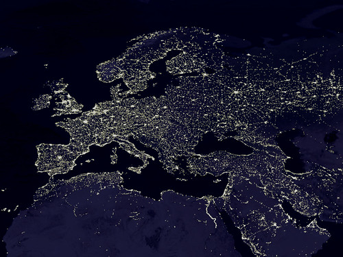 The Night Lights of Europe (as seen from space)