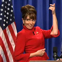 Tina Fey as Sarah Palin on Saturday Night Live