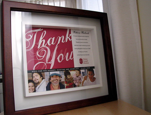 "Thank You" From the UGM - My Blogathon Cause