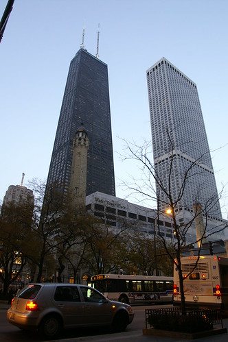 Sears Tower with the old water house in front