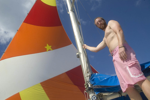 Gareth with sail