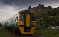 A train passing Harlech Castle (2 for 1 on your rover ticket) on the Cambrian Coast line.