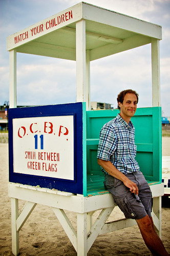 Mark chillin' by the lifeguard stand.