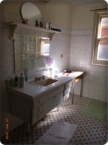 復古可愛的浴室