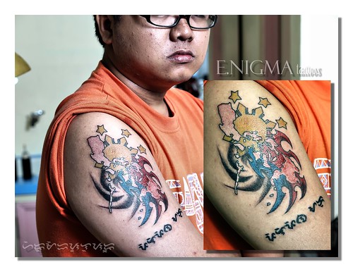  for a tattoo the alibata means pilipino ako i am a filipino 