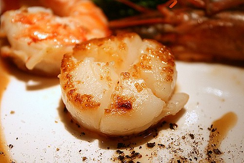 Beautifully grilled scallop