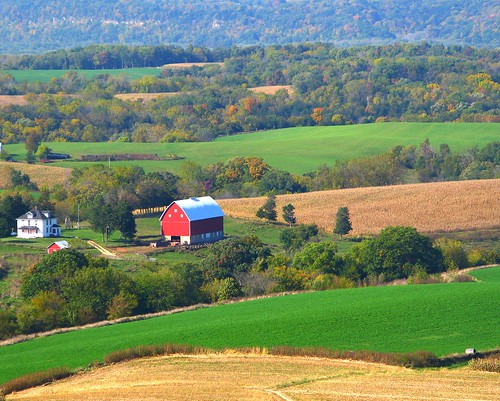 Iowa Farm Scene - Balltown Overlook by Don3rdSE
