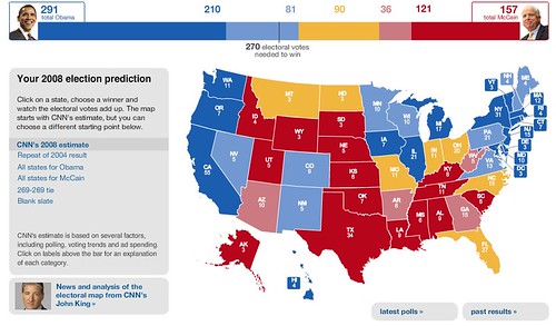 CNN Electoral Map Calculator - Election Center 2008 from CNN.com by you.