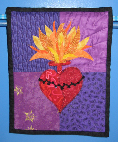 sacred heart quilt wall hanging